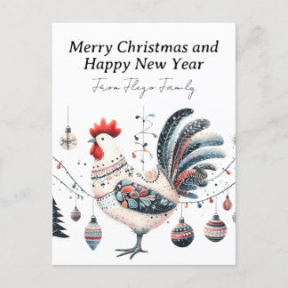 Cartes Pour Fêtes Annuelles Poulet Festif