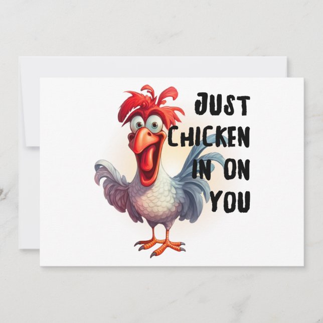 Cartes Pour Fêtes Annuelles Poulet Sur Toi (Devant)