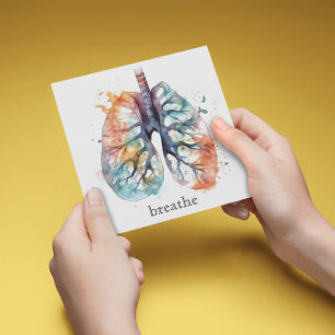 Cartes Pour Fêtes Annuelles Poumons, respirer comme un arbre personnalisable