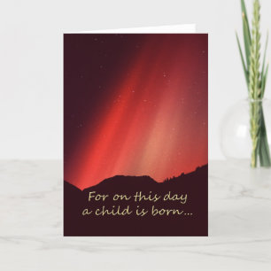 Cartes Pour Fêtes Annuelles Pour ce jour un enfant est né…
