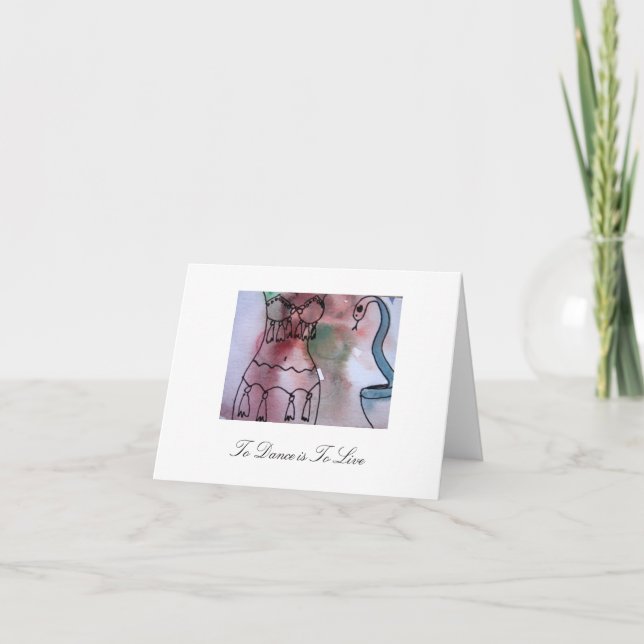 Cartes Pour Fêtes Annuelles Pour danser est de vivre (Devant)