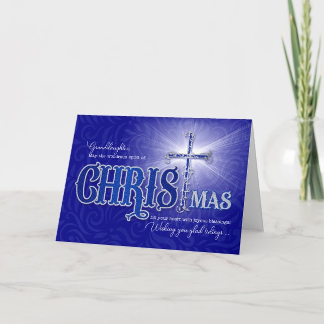 Cartes Pour Fêtes Annuelles pour Grand-fille religieuse Noël chrétien (Devant)