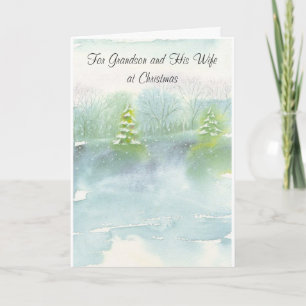 Cartes Pour Fêtes Annuelles Pour Grand-fils et sa femme à Noël