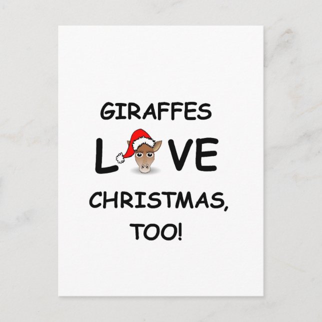 Cartes Pour Fêtes Annuelles Pour le collectionneur GIRAFFE pour Noël ! (Devant)