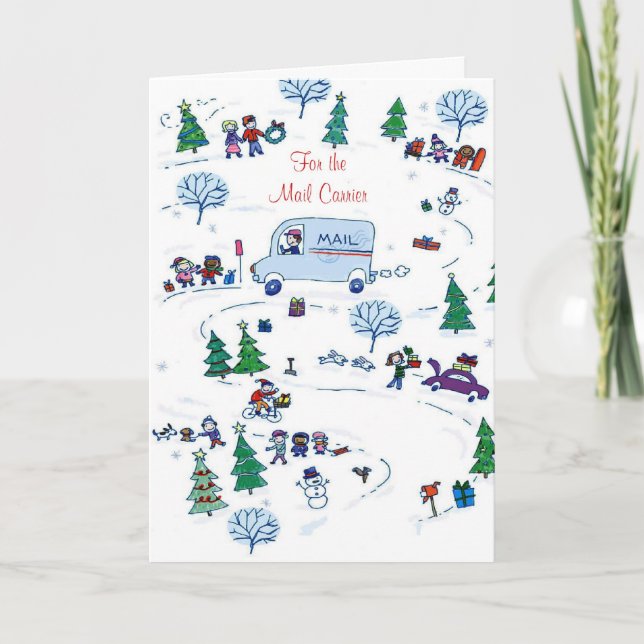 Cartes Pour Fêtes Annuelles Pour le transporteur de courrier (Devant)