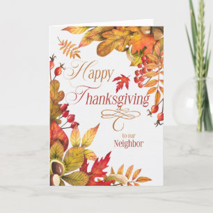 Cartes Pour Fêtes Annuelles pour les Bénédictions Voisines L'automne part Than