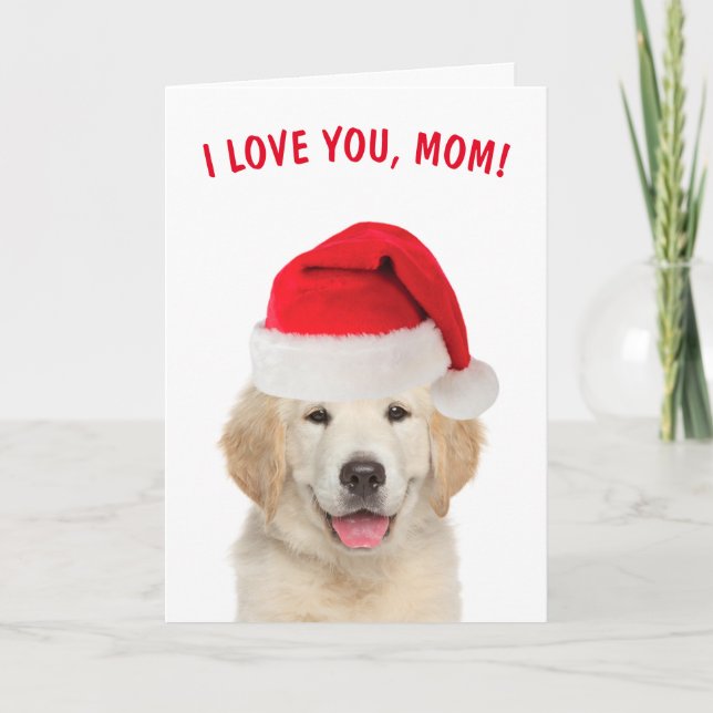 Cartes Pour Fêtes Annuelles Pour maman, Golden Retriever Christmas Card (Devant)
