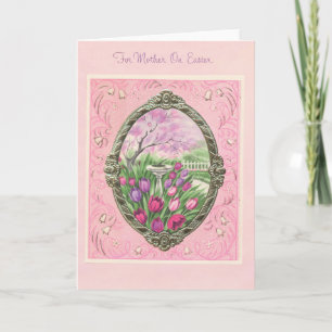 Cartes Pour Fêtes Annuelles Pour Mère en rose de Pâques