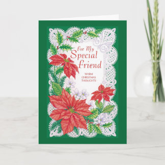 Cartes Pour Fêtes Annuelles Pour mes pensées chaudes de Noël d'ami spécial