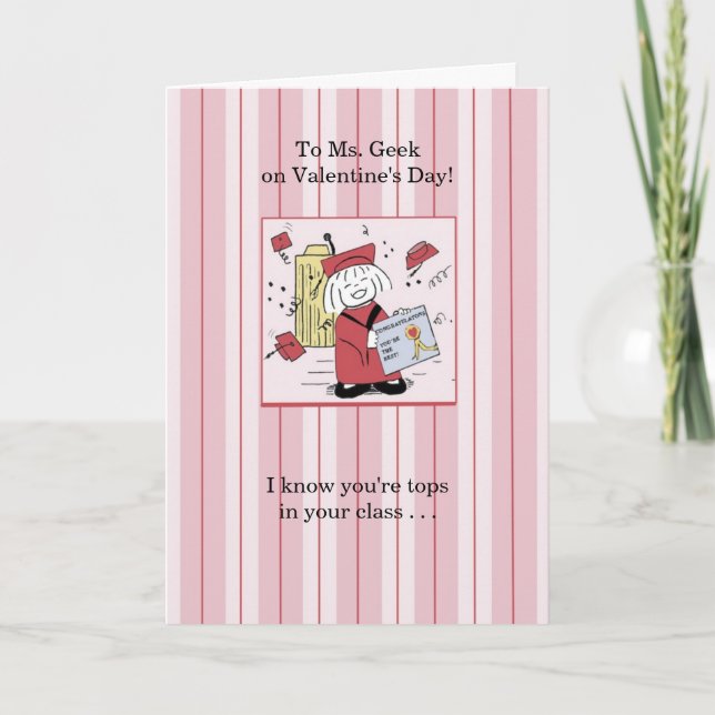 Cartes Pour Fêtes Annuelles Pour Mme Geek - Valentine (Devant)