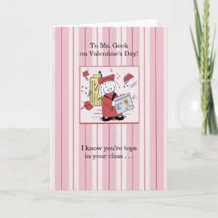 Cartes Pour Fêtes Annuelles Pour Mme Geek - Valentine
