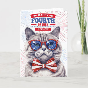 Cartes Pour Fêtes Annuelles pour Nephew 4 juillet chat patriotique mignon