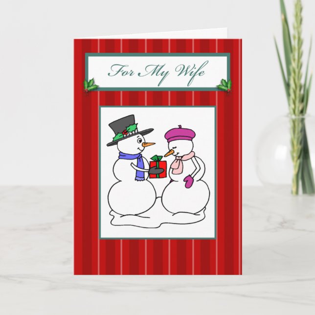 Cartes Pour Fêtes Annuelles Pour Noël à ma femme (Devant)