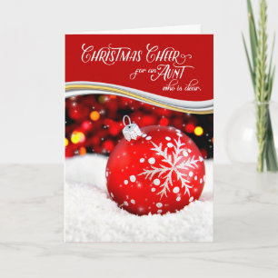 Cartes Pour Fêtes Annuelles pour Noël de Tante Soeur Ornement de Flocon de Nei