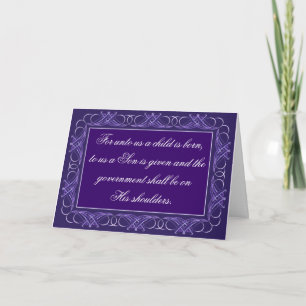 Cartes Pour Fêtes Annuelles Pour nous un enfant naît