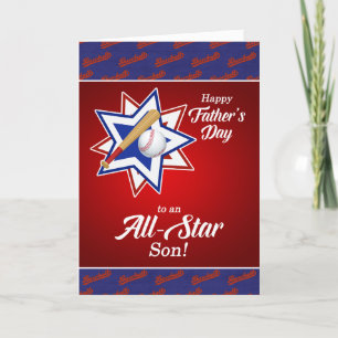 Cartes Pour Fêtes Annuelles pour Son All Star Baseball Fête des pères à thème