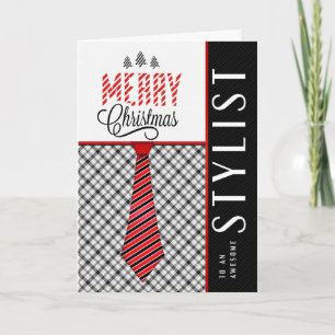 Cartes Pour Fêtes Annuelles pour Styliste Joyeux Noël Masculine Necktie