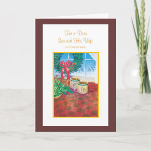 Cartes Pour Fêtes Annuelles Pour un cher fils et son épouse à Noël