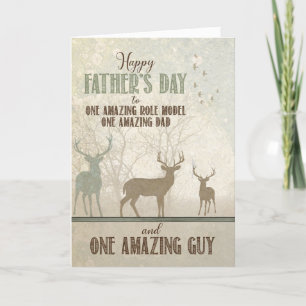 Cartes Pour Fêtes Annuelles pour un Papa INCROYABLE Papa Cerf de la Forêt Fête