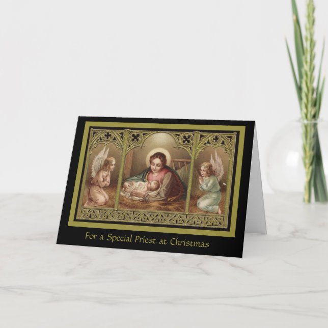 Cartes Pour Fêtes Annuelles Pour un prêtre spécial (Devant)