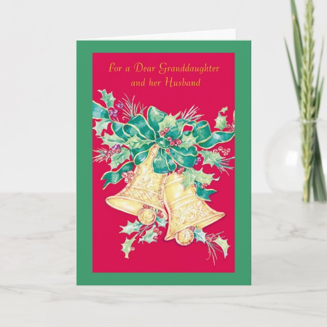Cartes Pour Fêtes Annuelles Pour une chère petite-fille et son mari (Devant)