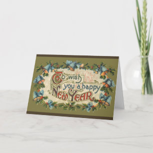 Cartes Pour Fêtes Annuelles Pour vous souhaiter une bonne année, Vintage victo
