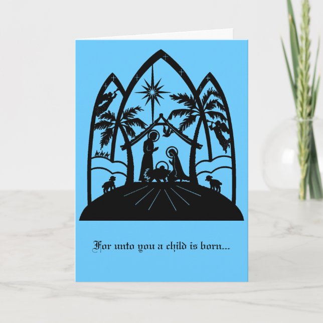 Cartes Pour Fêtes Annuelles Pour vous un enfant est né... (Devant)