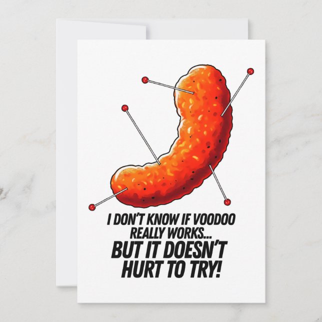 Cartes Pour Fêtes Annuelles Pousse de fromage Voodoo - Plaisanterie anti-Trump (Devant)