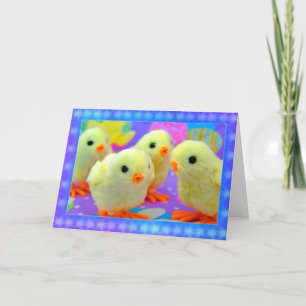 Cartes Pour Fêtes Annuelles Poussins de Pâques