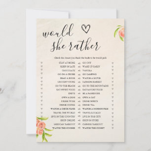 Cartes Pour Fêtes Annuelles Préférerait-elle Fête des mariées Game Card