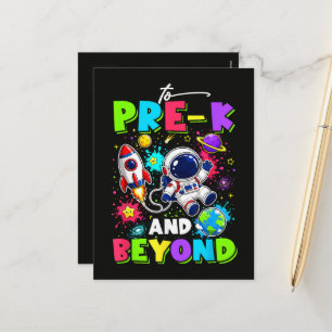 Cartes Pour Fêtes Annuelles Premier jour de pré-maternelle Astronaute Espace R