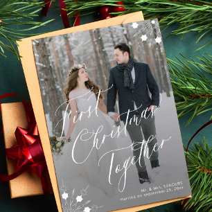 Cartes Pour Fêtes Annuelles Premier Noël 3 photos jeunes mariés mariage