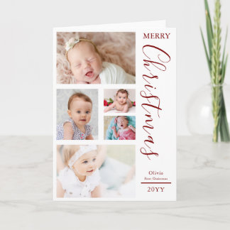 Cartes Pour Fêtes Annuelles Premier Noël de bébé personnalisé avec photo