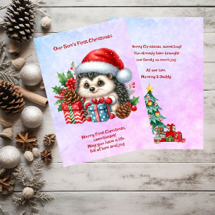 Cartes Pour Fêtes Annuelles Premier Noël de notre fils