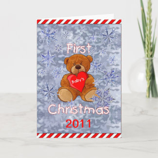Cartes Pour Fêtes Annuelles Premier Noël du bébé