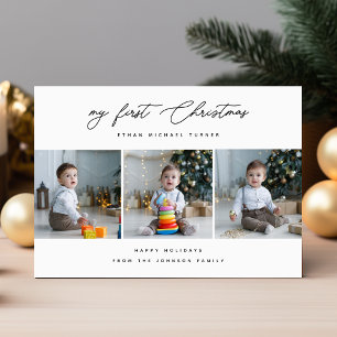 Cartes Pour Fêtes Annuelles Premier Noël du bébé nouveau-né mignon 3 Photo