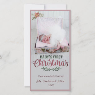 Cartes Pour Fêtes Annuelles Premier Noël du bébé - Photo