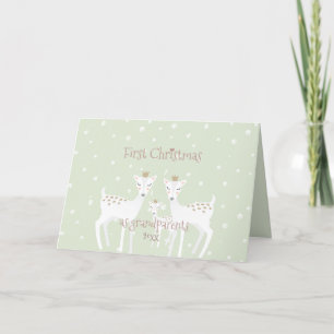 Cartes Pour Fêtes Annuelles Premier Noël en grands-parents - Mel Deer Green