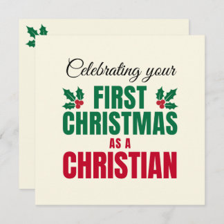 Cartes Pour Fêtes Annuelles PREMIER NOËL EN TANT QUE CHRÉTIEN POUR LE Nouveau 