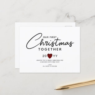 Cartes Pour Fêtes Annuelles Premier Noël Ensemble Couples