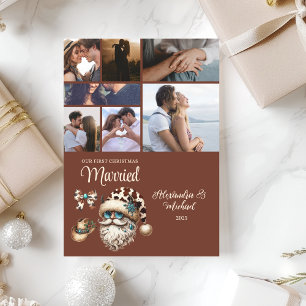 Cartes Pour Fêtes Annuelles Premier Noël mariés occidental 7 Photo 