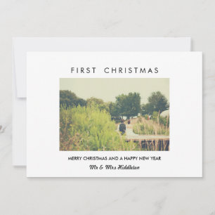 Cartes Pour Fêtes Annuelles Premier Noël moderne et Bonne année photo