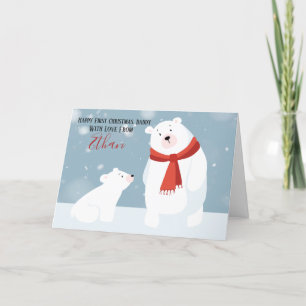 Cartes Pour Fêtes Annuelles Premier Noël Papa Ours Polaire Personnalisé