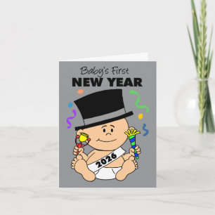 Cartes Pour Fêtes Annuelles Premier Nouvel An du bébé 2026 Confetti