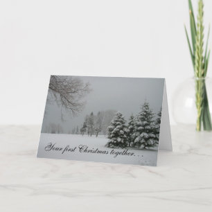 Cartes Pour Fêtes Annuelles Premier paysage d'ensemble-Hiver de Noël