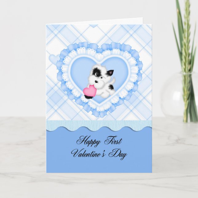 Cartes Pour Fêtes Annuelles Premier petit-fils de Valentine (Devant)