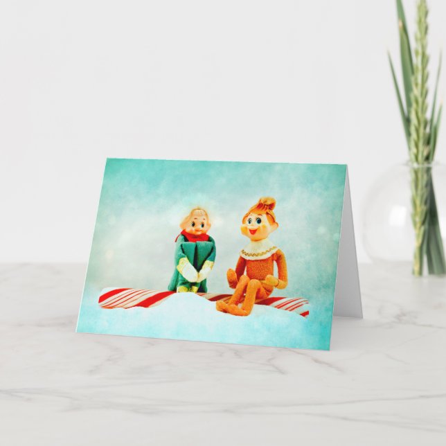 Cartes Pour Fêtes Annuelles Première date Elf (Devant)