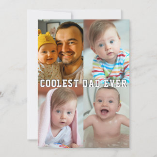 Cartes Pour Fêtes Annuelles Première Fête des Pères Photo de bébé Papa le plus
