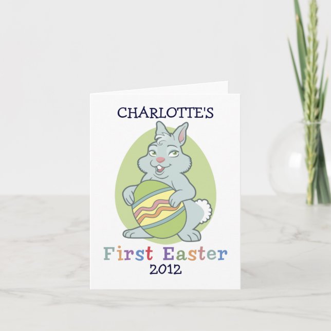 Cartes Pour Fêtes Annuelles Première Pâques du bébé personnalisé (Devant)