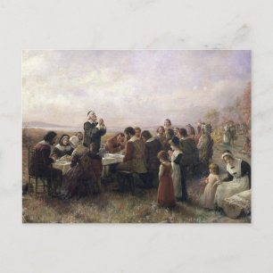 Cartes Pour Fêtes Annuelles Première peinture Vintage de Thanksgiving